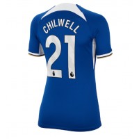 Dámy Fotbalový dres Chelsea Ben Chilwell #21 2023-24 Domácí Krátký Rukáv